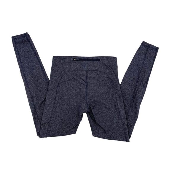 Lululemon Speed Up Tight 28" Power Luxtreme Variegated Knit Black Heather Size 6 - Picture 5 of 7
